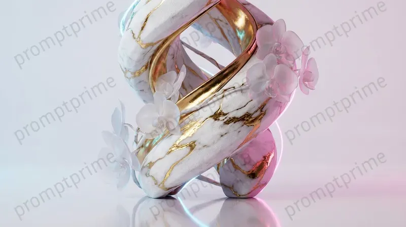 Luxury 3D Marble Gold Geometries