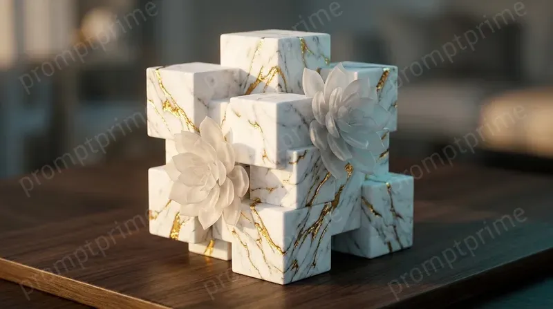 Luxury 3D Marble Gold Geometries