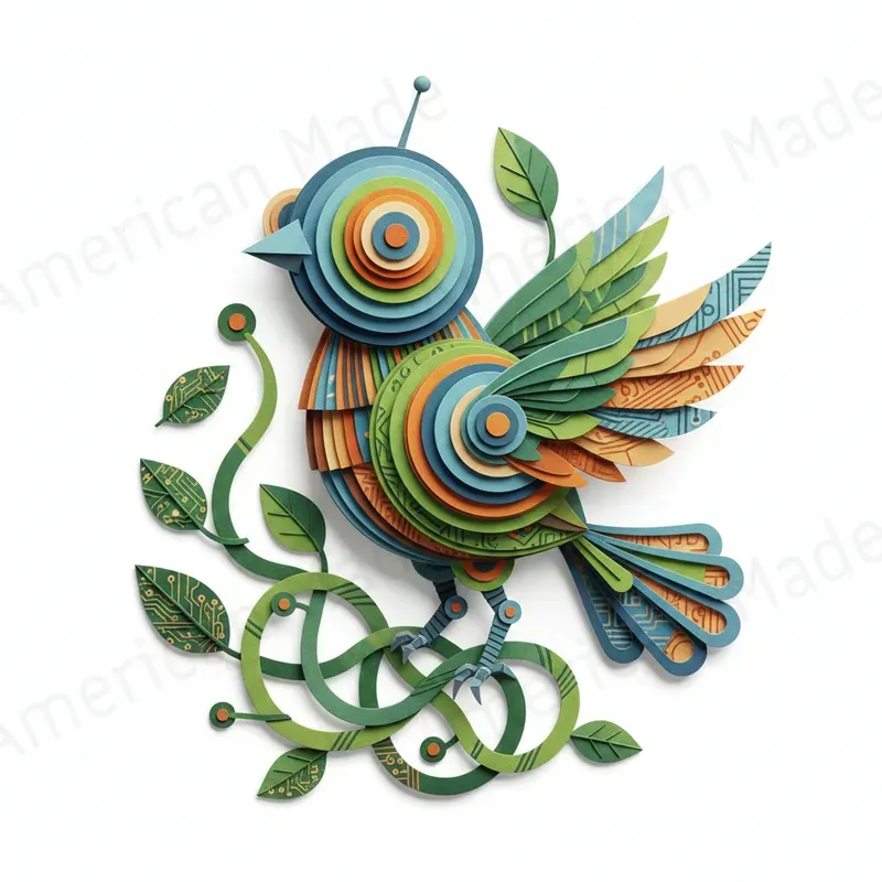 Ecofuturist Paper Mosaics