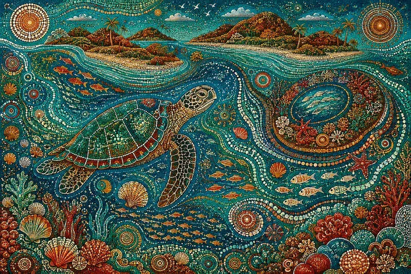 Aboriginal Dot Art Mosaics