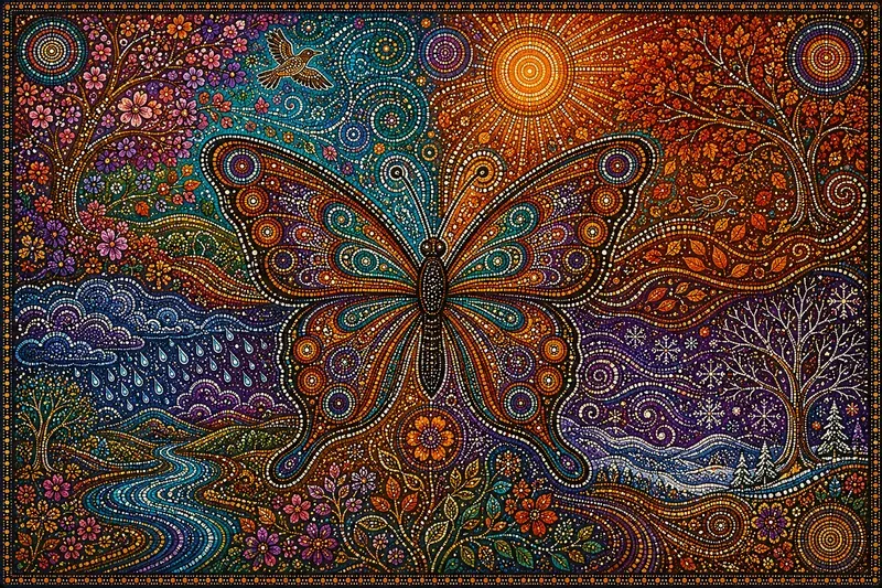 Aboriginal Dot Art Mosaics