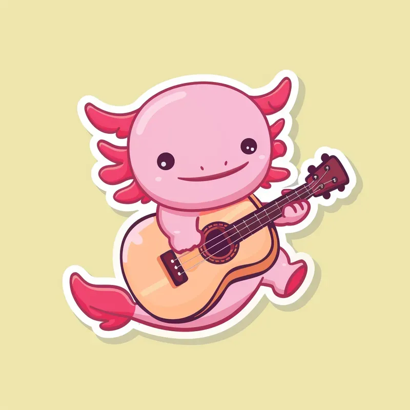 Playful Kawaii Diecut Sticker Art