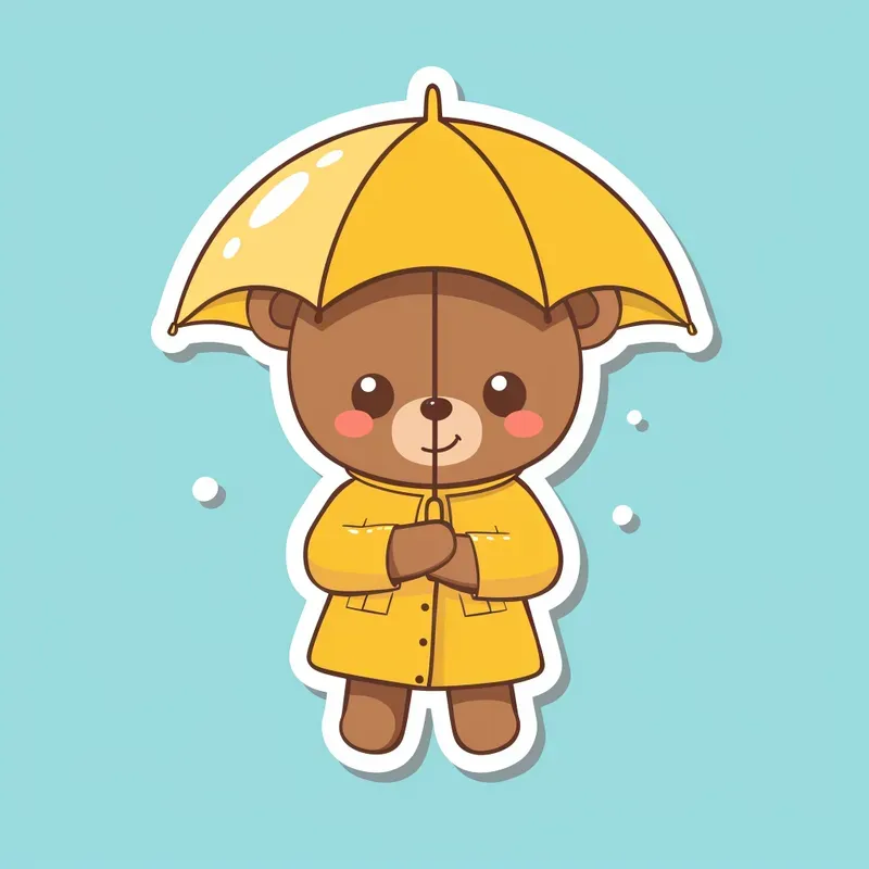 Playful Kawaii Diecut Sticker Art