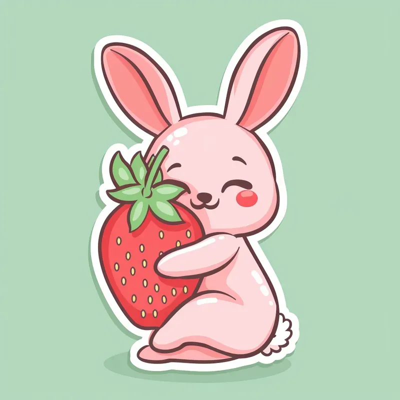 Playful Kawaii Diecut Sticker Art