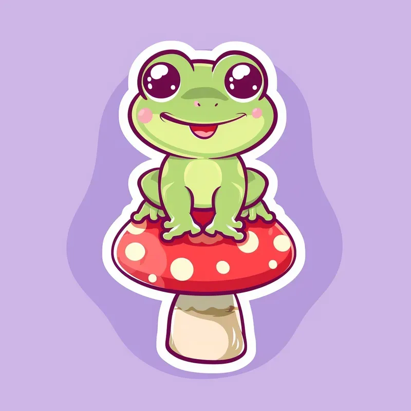 Playful Kawaii Diecut Sticker Art