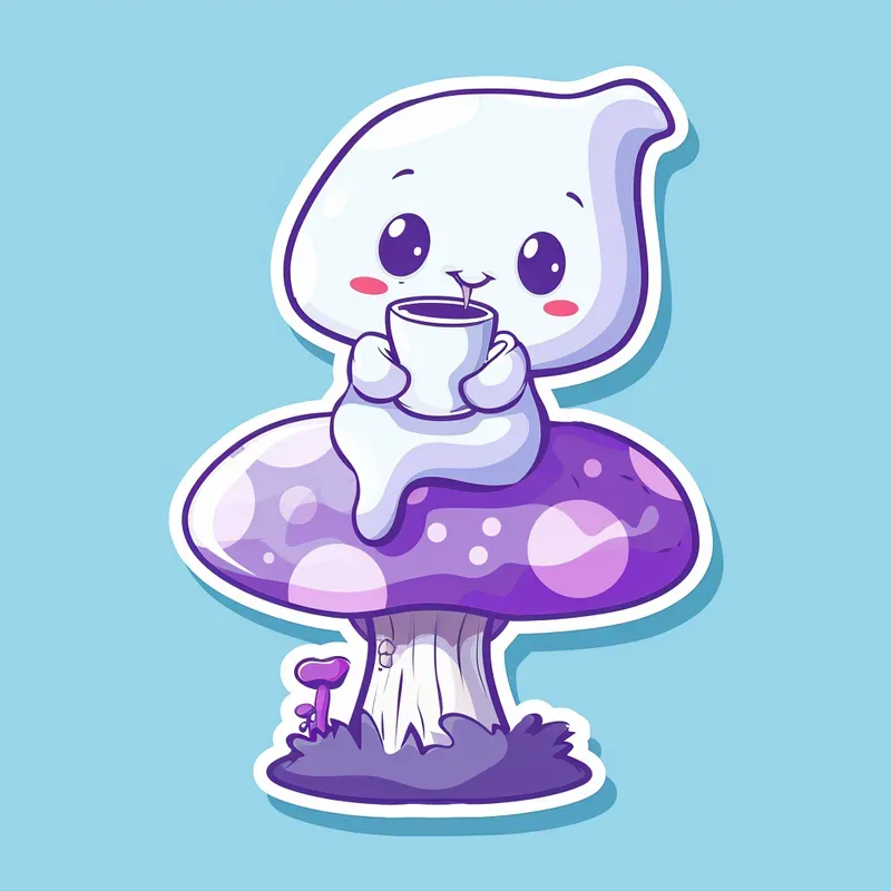 Playful Kawaii Diecut Sticker Art