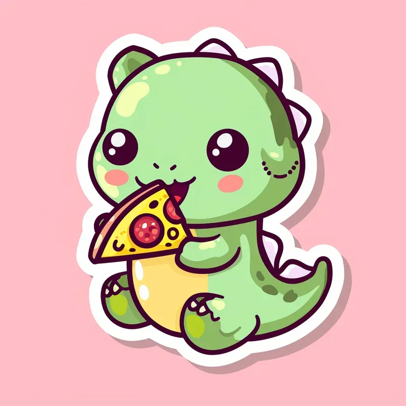 Playful Kawaii Diecut Sticker Art