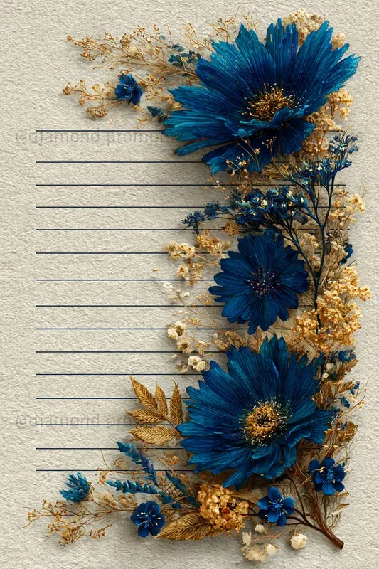 Floral Notebook Pages