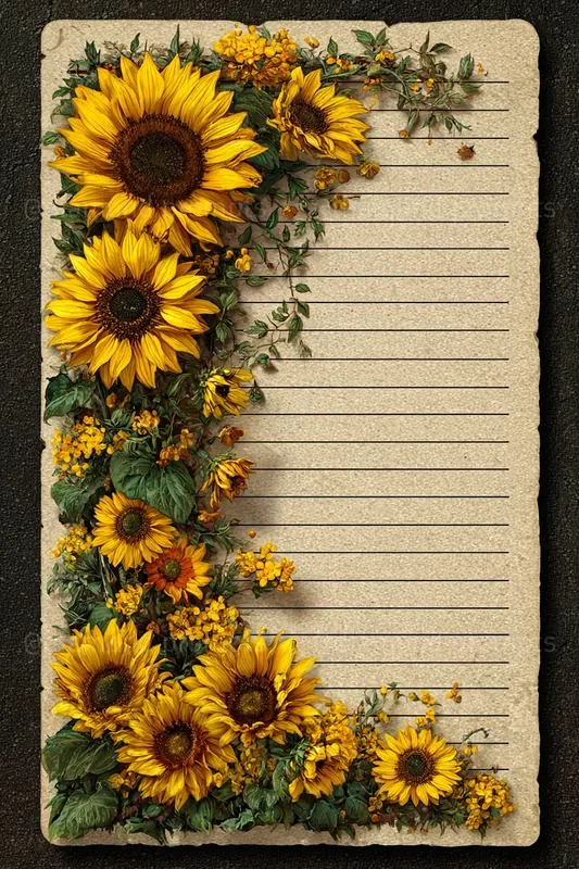 Floral Notebook Pages