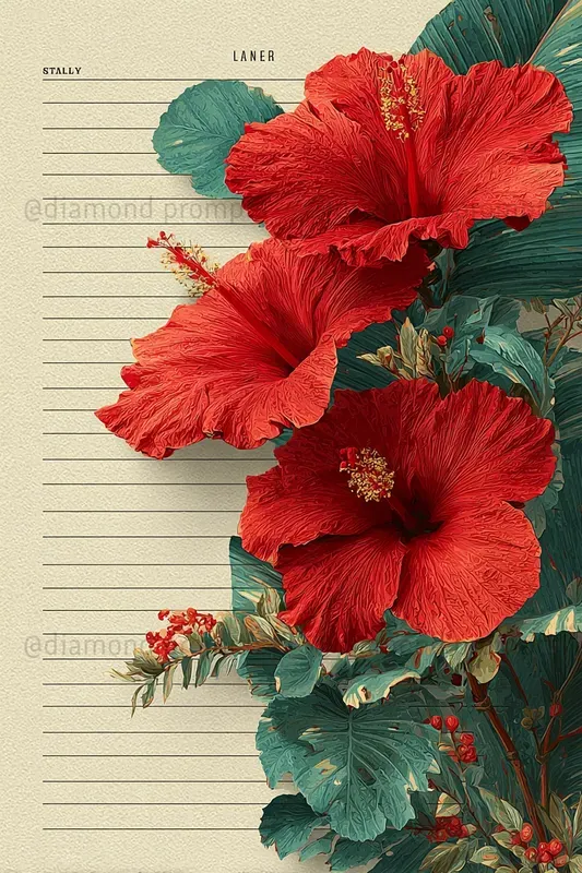Floral Notebook Pages