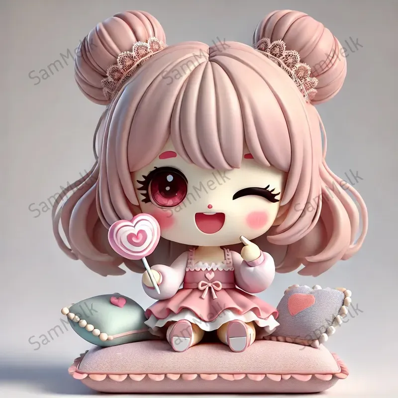 Cute Chibi 3D Style Characters