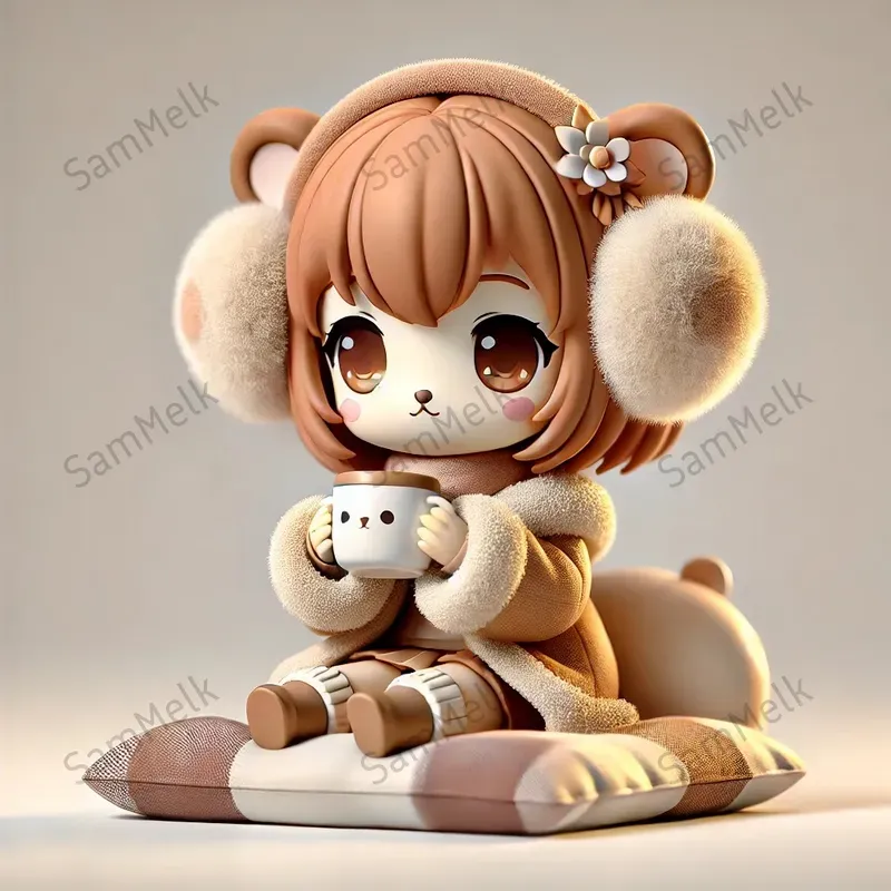 Cute Chibi 3D Style Characters