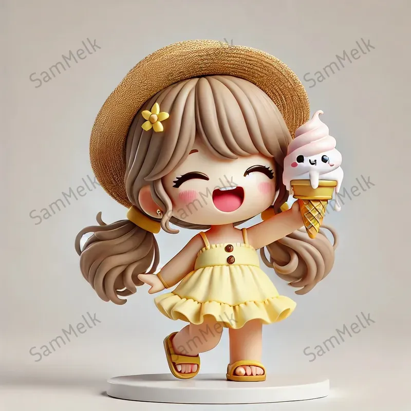 Cute Chibi 3D Style Characters