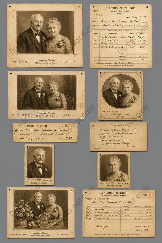 Photo Studio Proof Sheet Ephemera
