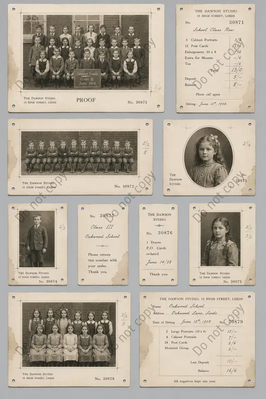 Photo Studio Proof Sheet Ephemera