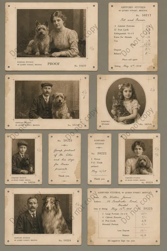 Photo Studio Proof Sheet Ephemera