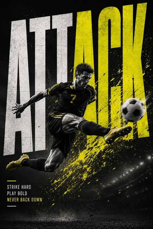 Dynamic Sports Typography Posters