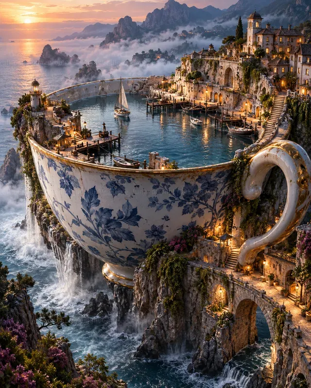 Hyperrealistic Impossible Scale Scenes