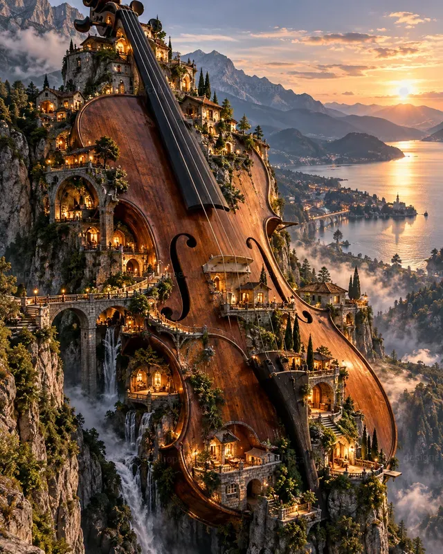 Hyperrealistic Impossible Scale Scenes