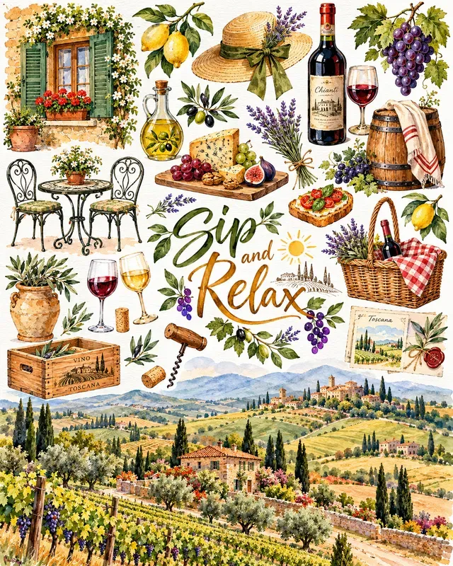 Rustic Watercolor Clipart Set Creator