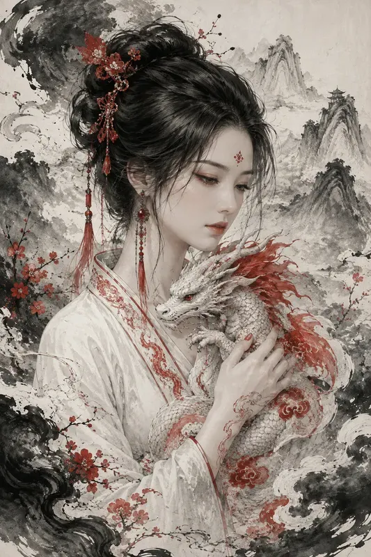 Shui Mo Hanfu Animal Portraits