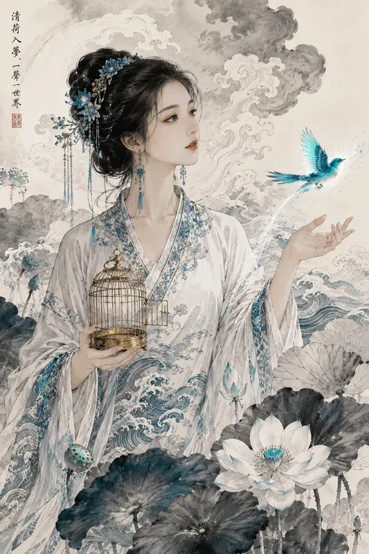 Shui Mo Hanfu Animal Portraits
