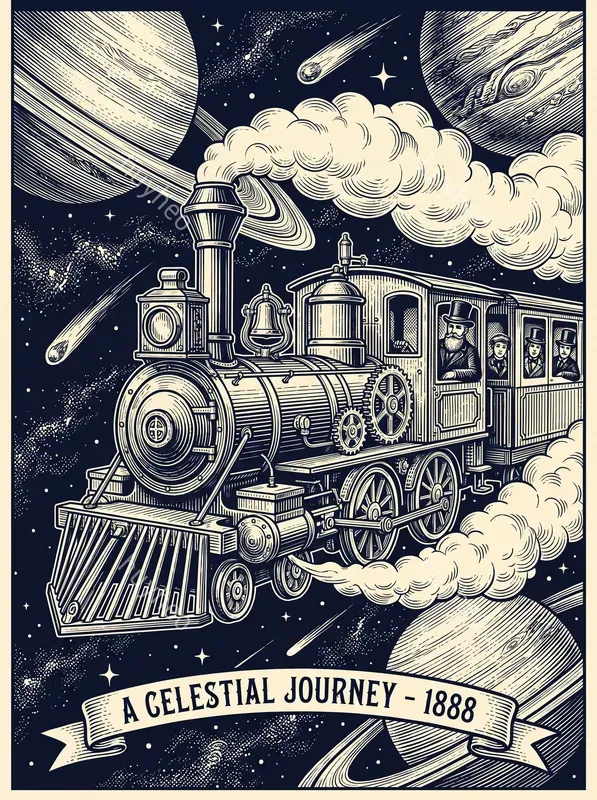 Victorian Woodcut Celestial Art