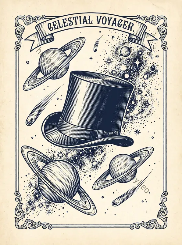 Victorian Woodcut Celestial Art
