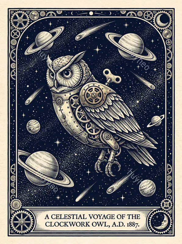 Victorian Woodcut Celestial Art