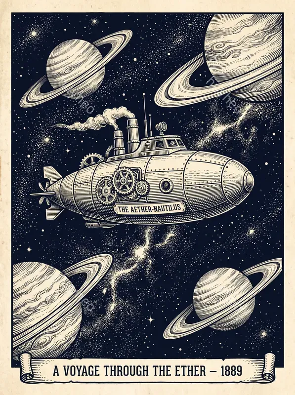 Victorian Woodcut Celestial Art