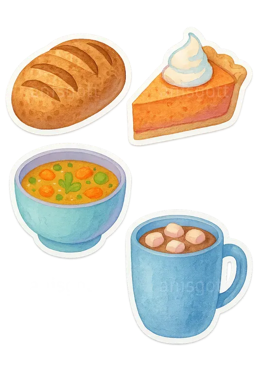 Cozy Living Essentials Stickers