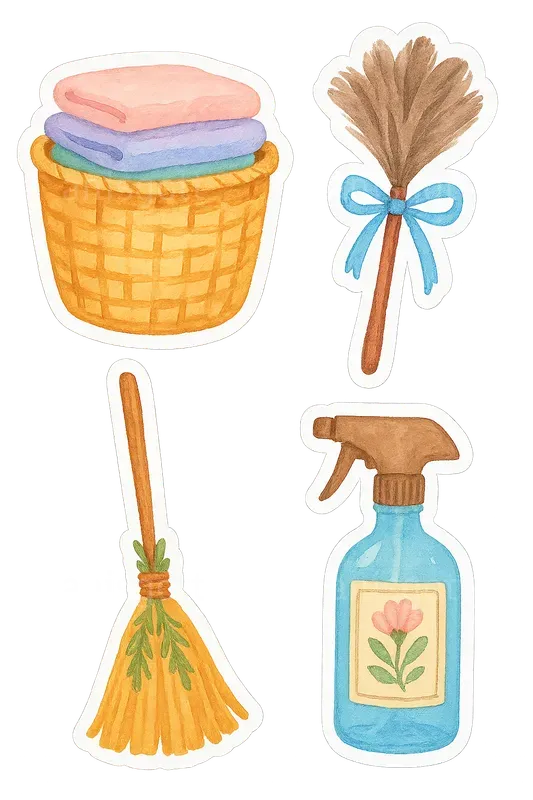 Cozy Living Essentials Stickers