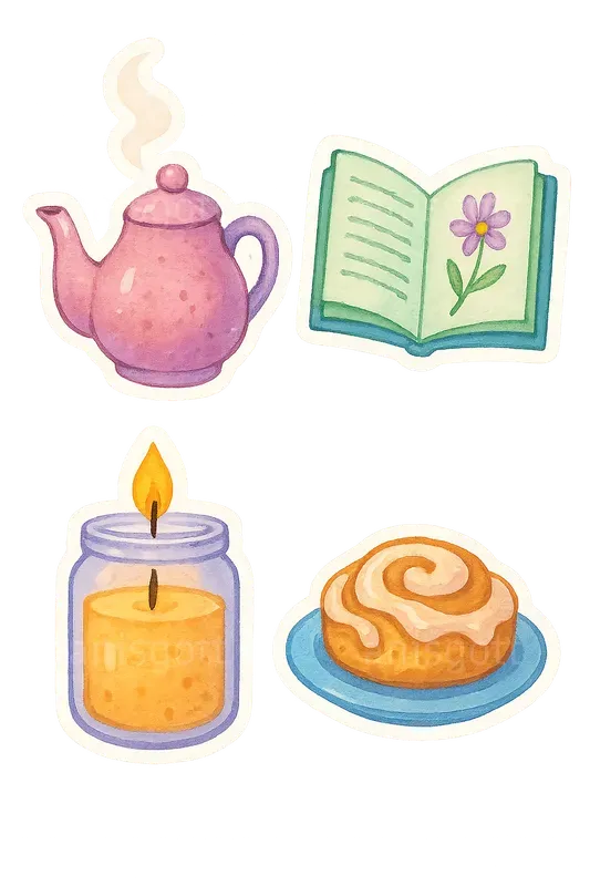 Cozy Living Essentials Stickers