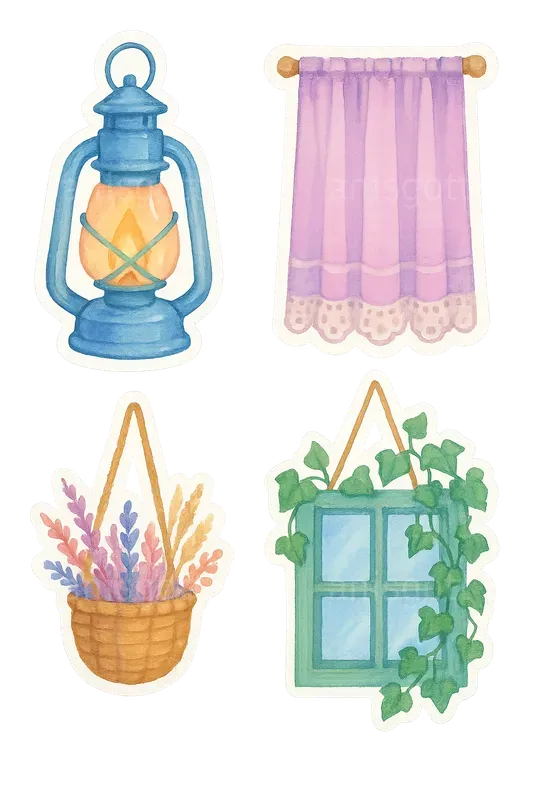 Cozy Living Essentials Stickers