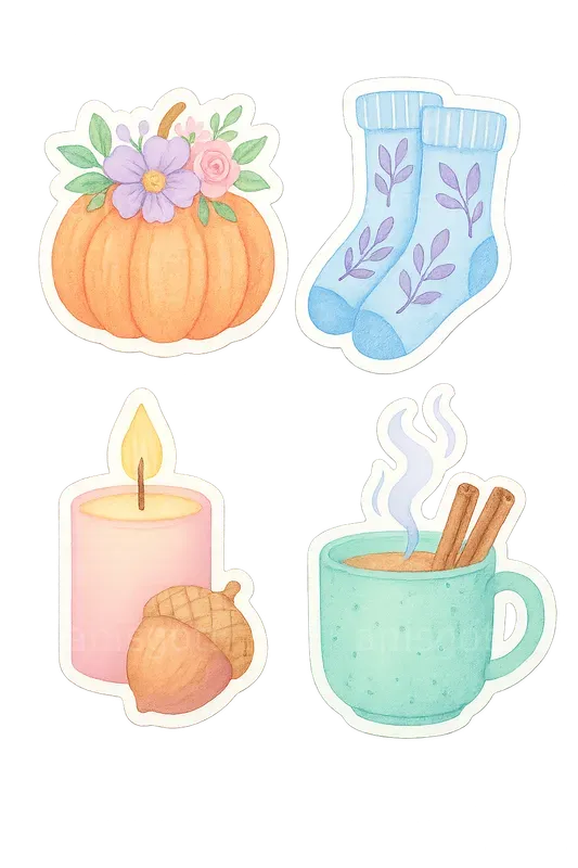 Cozy Living Essentials Stickers