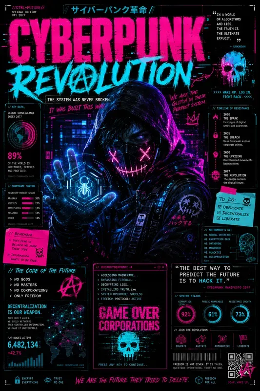 Neon Editorial Poster Makers