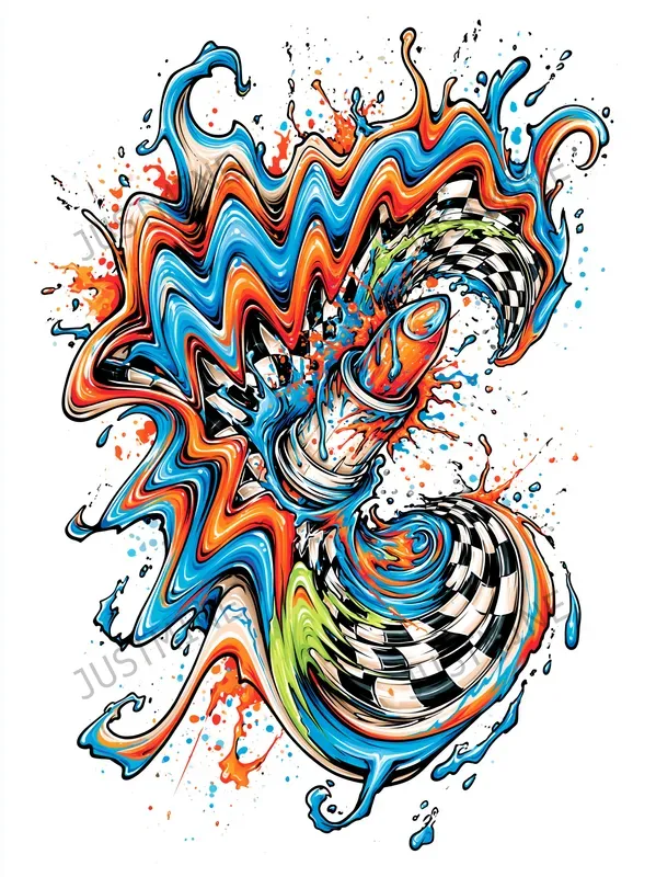 Electric Motion Pop Art Tshirt Designs