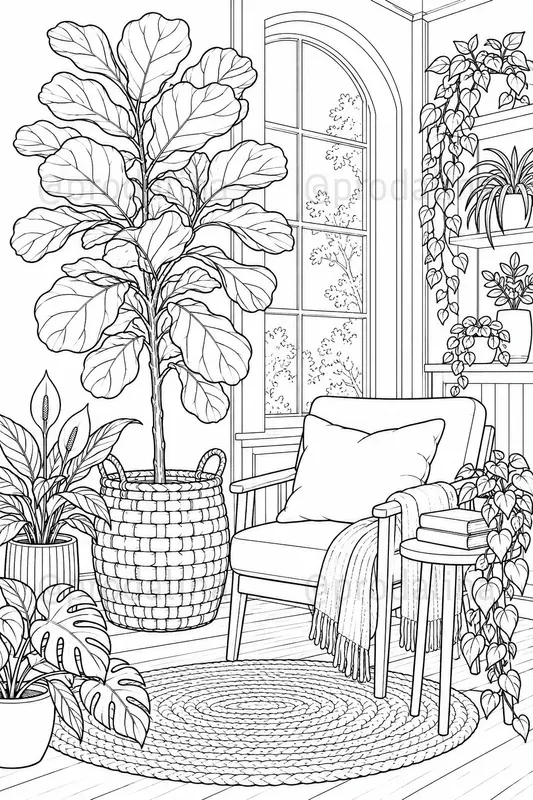 Indoor Garden Coloring Pages