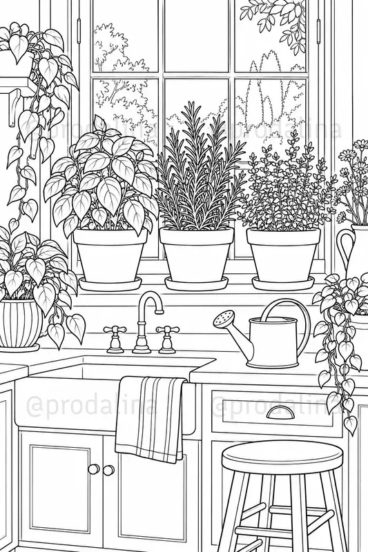 Indoor Garden Coloring Pages