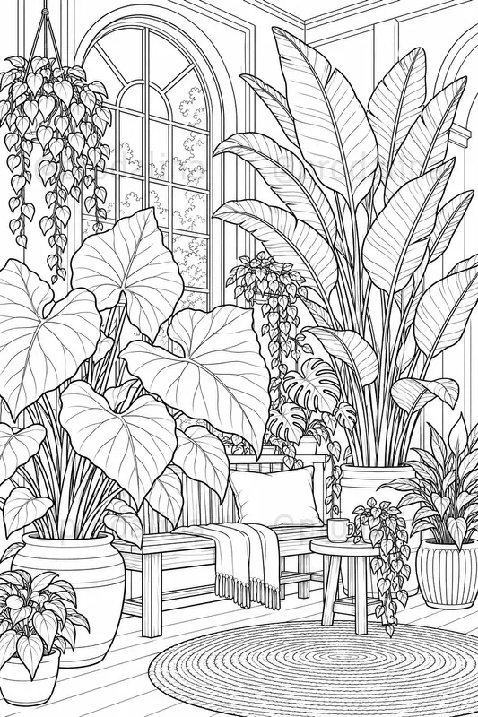 Indoor Garden Coloring Pages