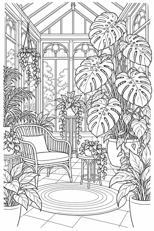 Indoor Garden Coloring Pages