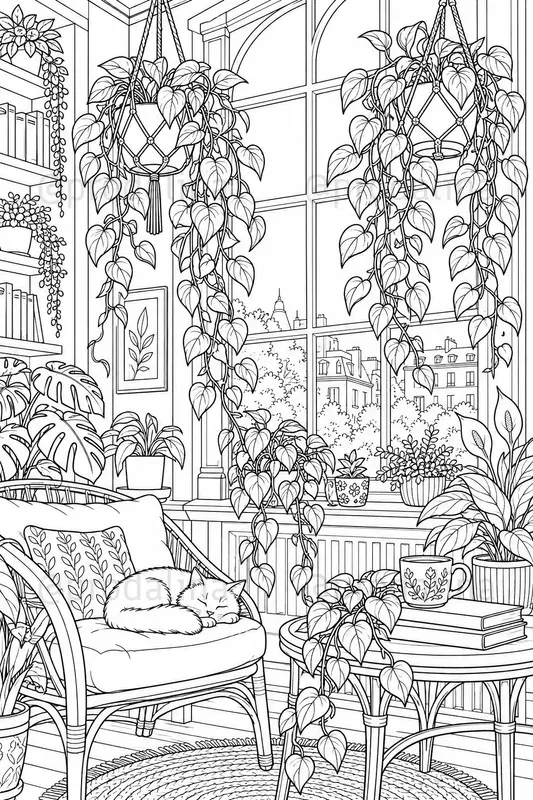 Indoor Garden Coloring Pages
