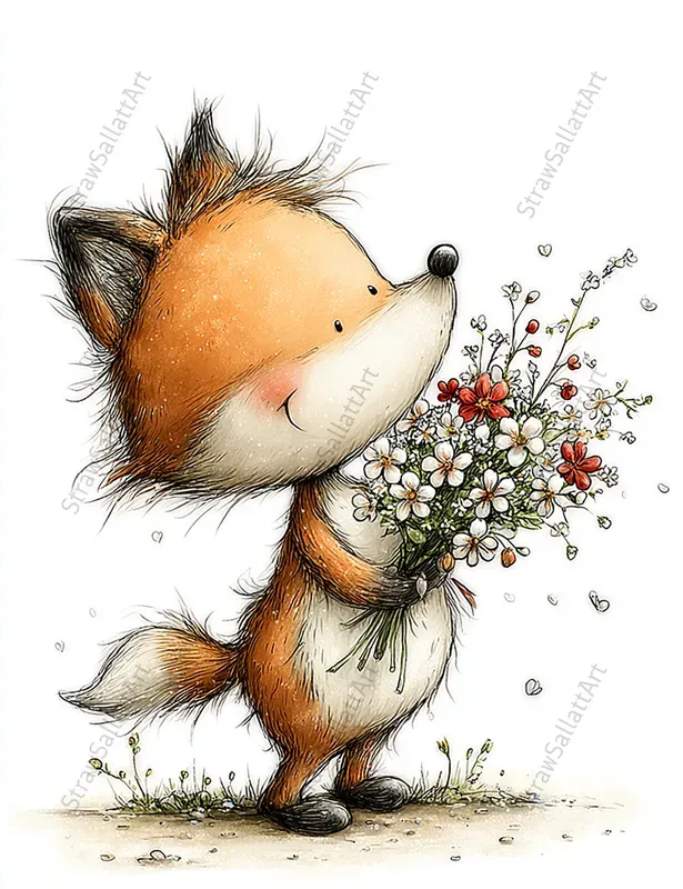 Valentine Sketch Character Love Clipart