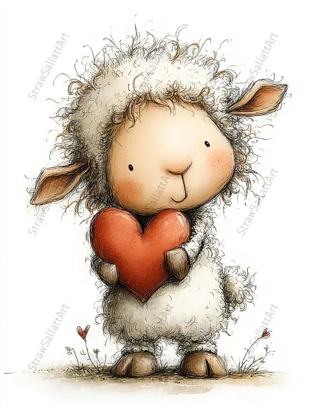 Valentine Sketch Character Love Clipart