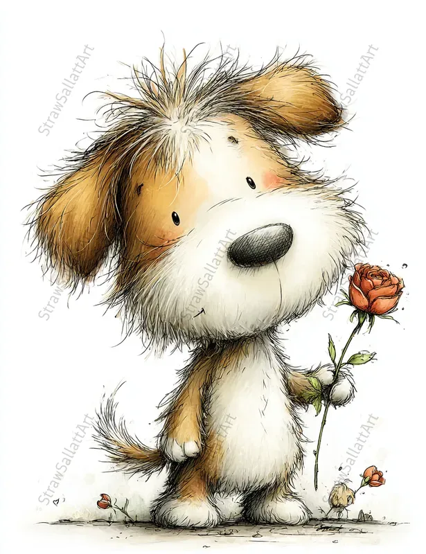 Valentine Sketch Character Love Clipart