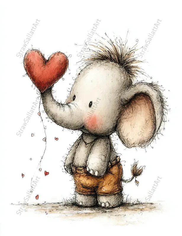Valentine Sketch Character Love Clipart