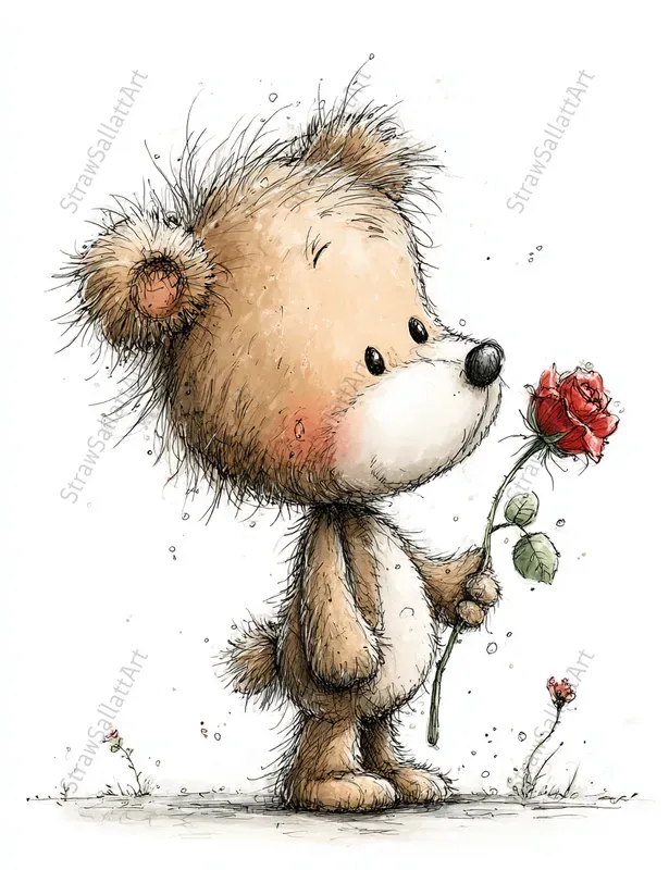 Valentine Sketch Character Love Clipart
