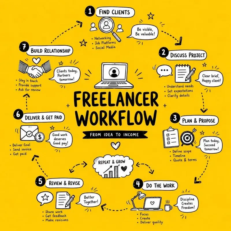 Hand Drawn Circular Scribe Infographics