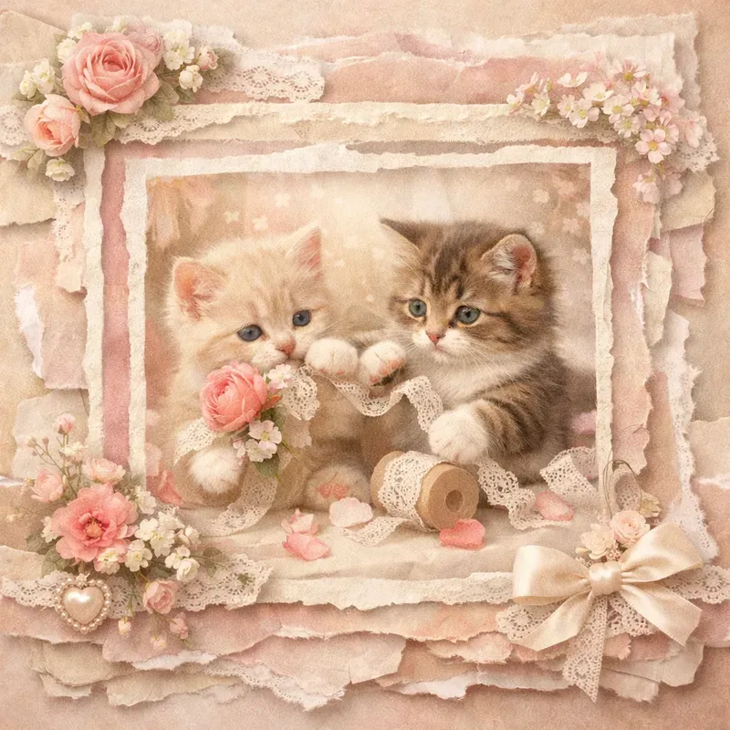 Whimsical Animal Aesthetic Collage Frames