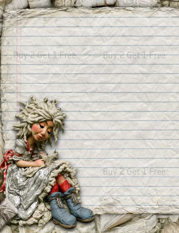 Snowberry Seamstress Girl Plain Papers